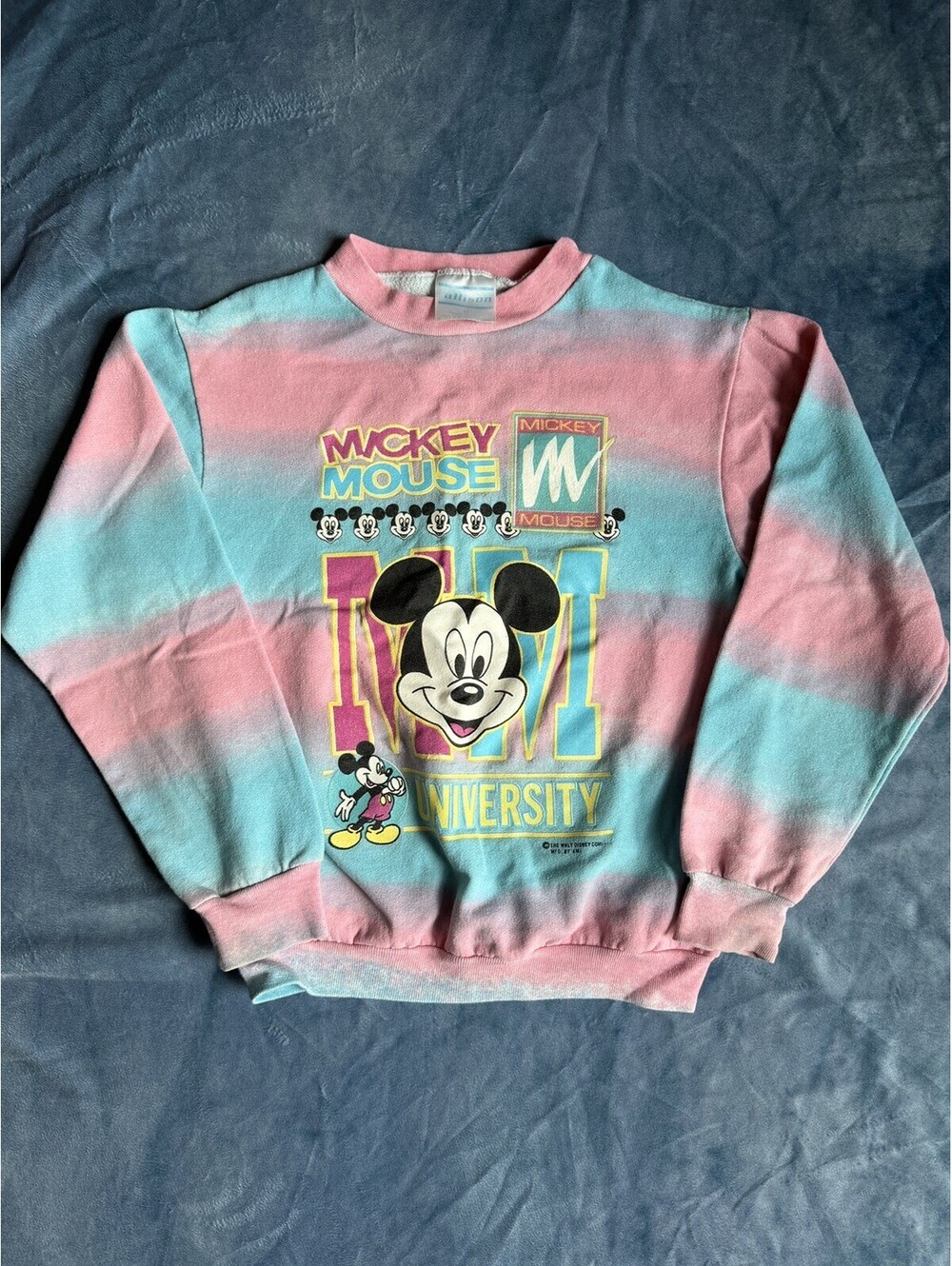 Vintage Disney Kids Mickey Minnie Crewneck Sweater Kids Size 5/6